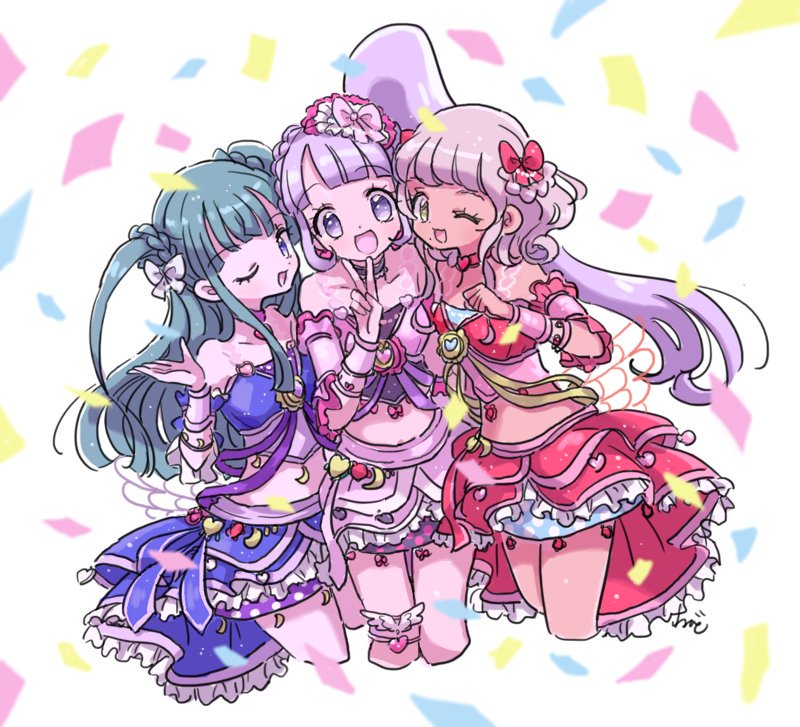 manaka non, tsukikawa chili, and taiyo pepper (pretty series and 1 more) drawn by rituyama1