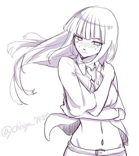 hyuuga hinata (naruto and 1 more) drawn by enda_chisya
