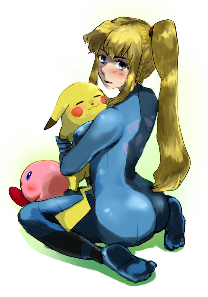 pikachu, kirby, and samus aran (pokemon and 3 more)