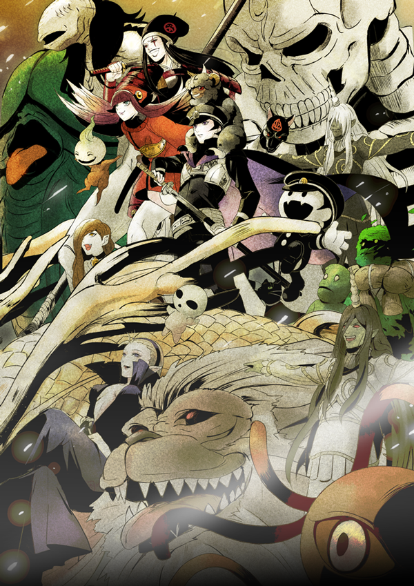 kuzunoha raidou, gouto, mara, muu shuwuu, nekomata, and 16 more (devil summoner and 1 more) drawn by kiyomiya
