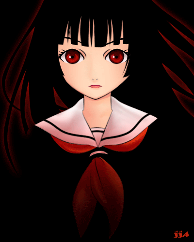 enma ai (jigoku shoujo) drawn by khalitzburg_(user_2274420)