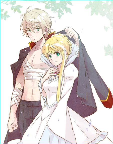slaine troyard and asseylum vers allusia (aldnoah.zero) drawn by naguy_(nagui)