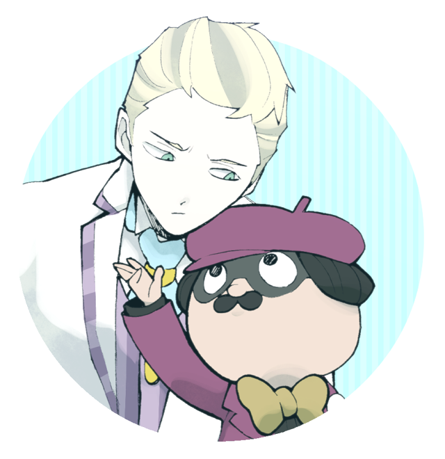 ashley graydon and ringo skulkin (ace attorney and 2 more) drawn by minashirazu