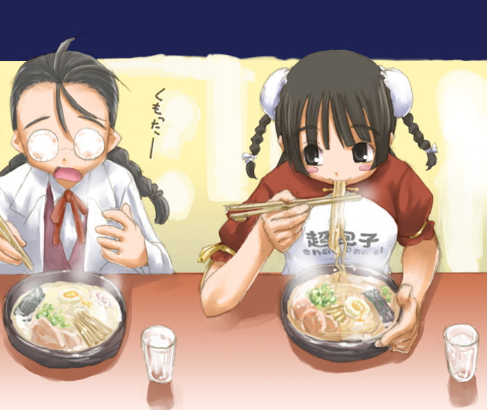 chao lingshen and hakase satomi (mahou sensei negima!) drawn by kasuga_yukihito