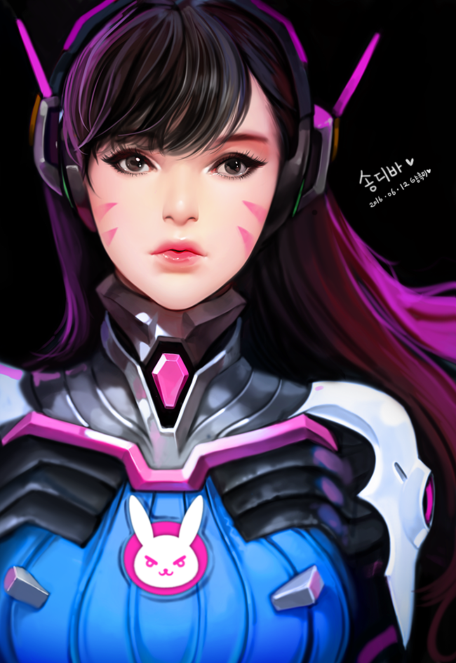 d.va (overwatch and 1 more) drawn by lemon89h