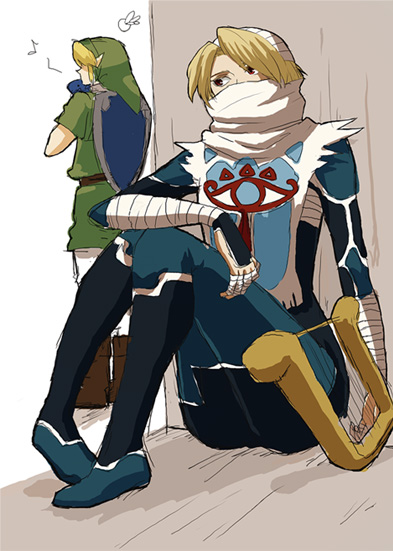 link, sheik, and navi (the legend of zelda and 1 more) drawn by o-yuki