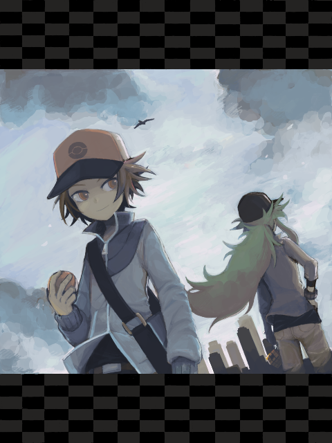hilbert and n (pokemon and 1 more) drawn by tsumuki