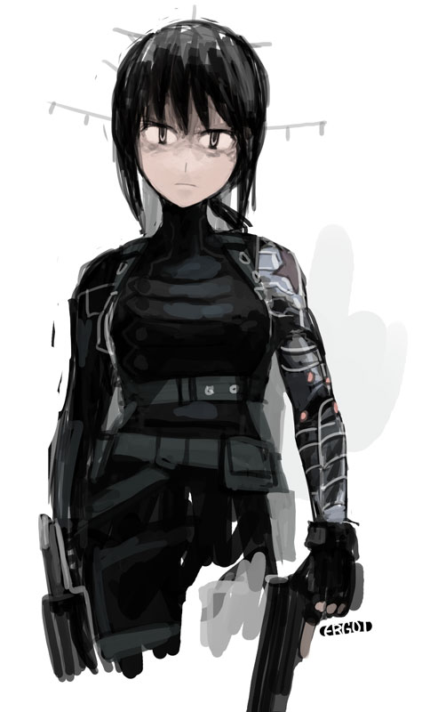 fubuki, bucky barnes, and winter soldier (kantai collection and 1 more) drawn by ergot