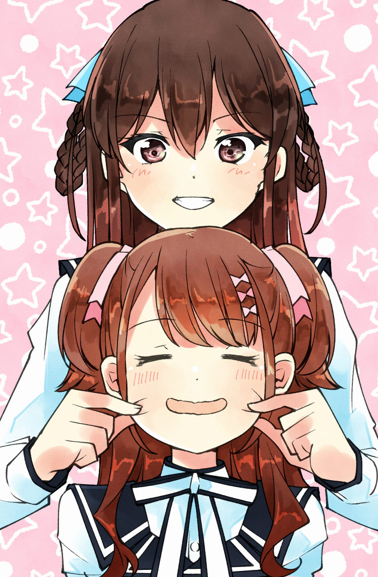 tachikawa ayaka and sera honoka (22/7) drawn by trefle_r