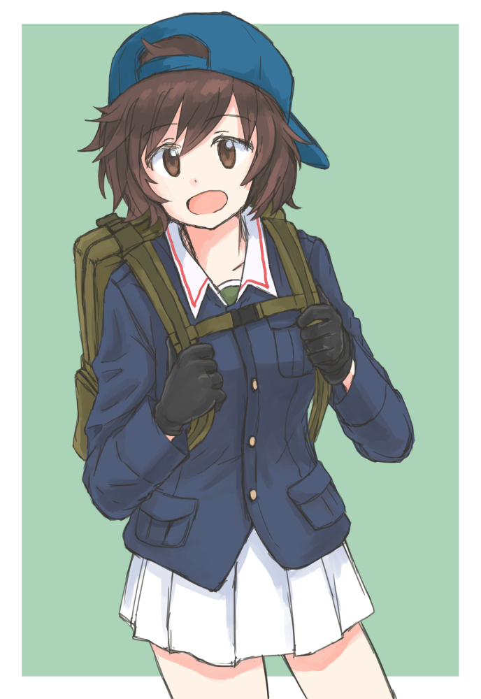 akiyama yukari (girls und panzer) drawn by mutsu_(layergreen)