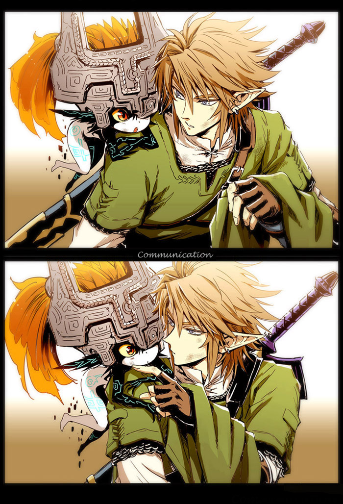 link and midna (the legend of zelda and 1 more) drawn by tak_(karasuki)