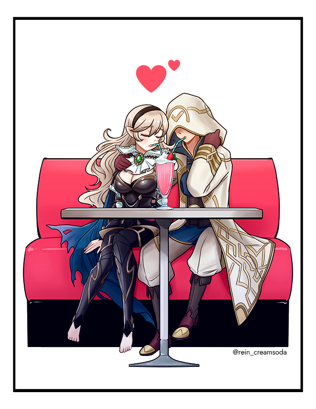 female corrin, kiran, and male kiran (fire emblem and 2 more) drawn by rein_creamsoda