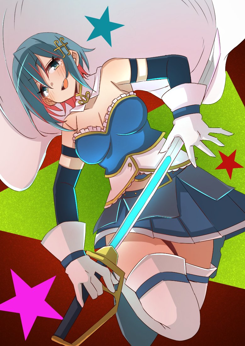 miki sayaka (mahou shoujo madoka magica) drawn by urei-hibino