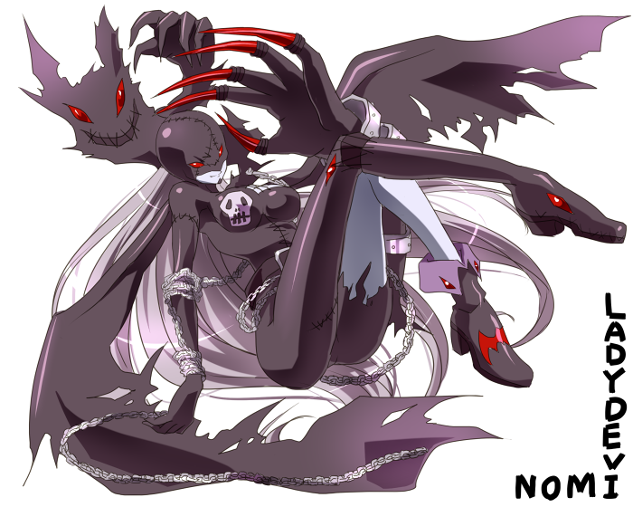 ladydevimon (digimon and 2 more) drawn by mochimako_(mushikera_hoi2)