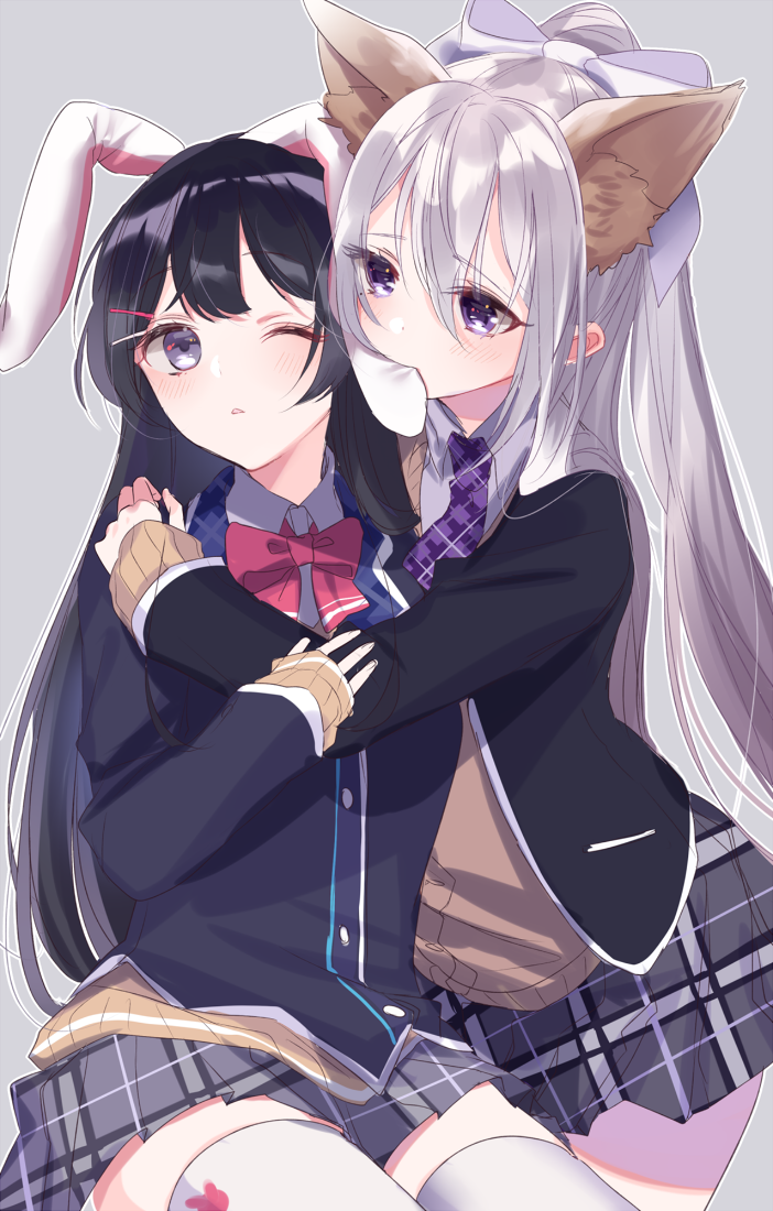tsukino mito and higuchi kaede (nijisanji) drawn by misumi_(macaroni)
