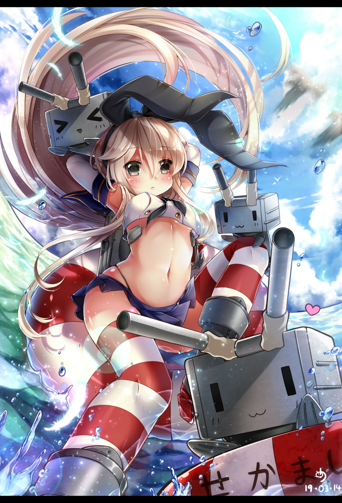 shimakaze and rensouhou-chan (kantai collection) drawn by ninjinshiru