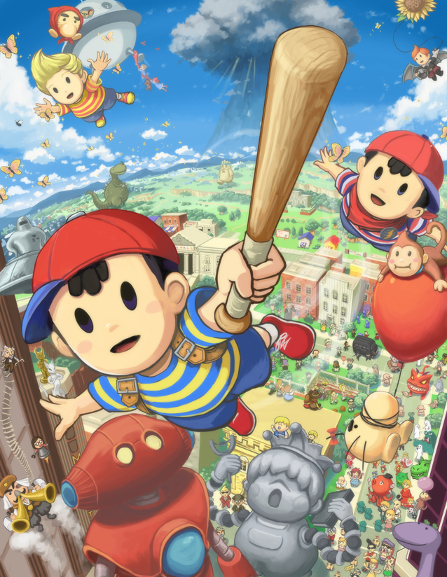 ness, lucas, paula, kumatora, doseisan, and 54 more (mother and 3 more) drawn by kenji_gonzales
