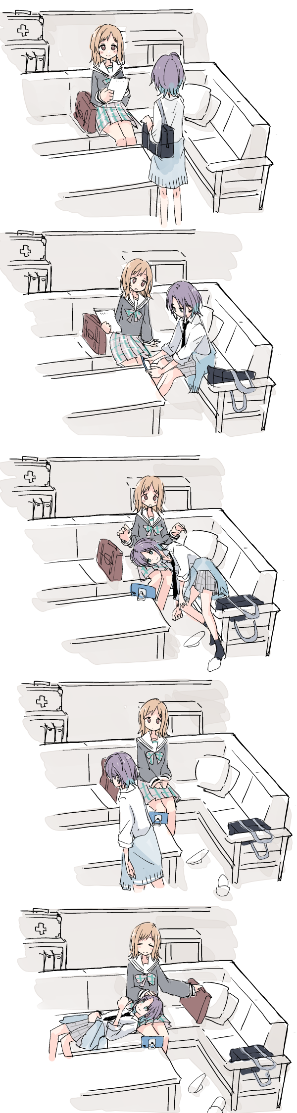 asakura toru and sakuragi mano (idolmaster and 1 more) drawn by shiroshi_(denpa_eshidan)