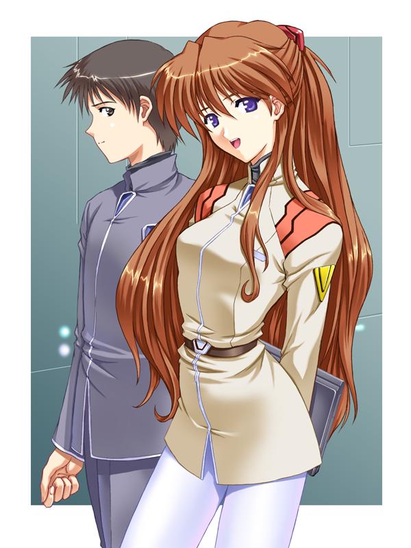 souryuu asuka langley and ikari shinji (neon genesis evangelion) drawn by suzuno_kouya