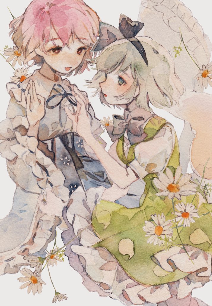 konpaku youmu and saigyouji yuyuko (touhou) drawn by ryokotyu