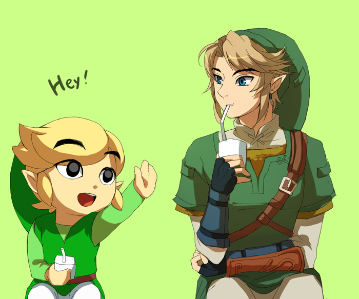 link and toon link (the legend of zelda and 3 more) drawn by muse_(rainforest)