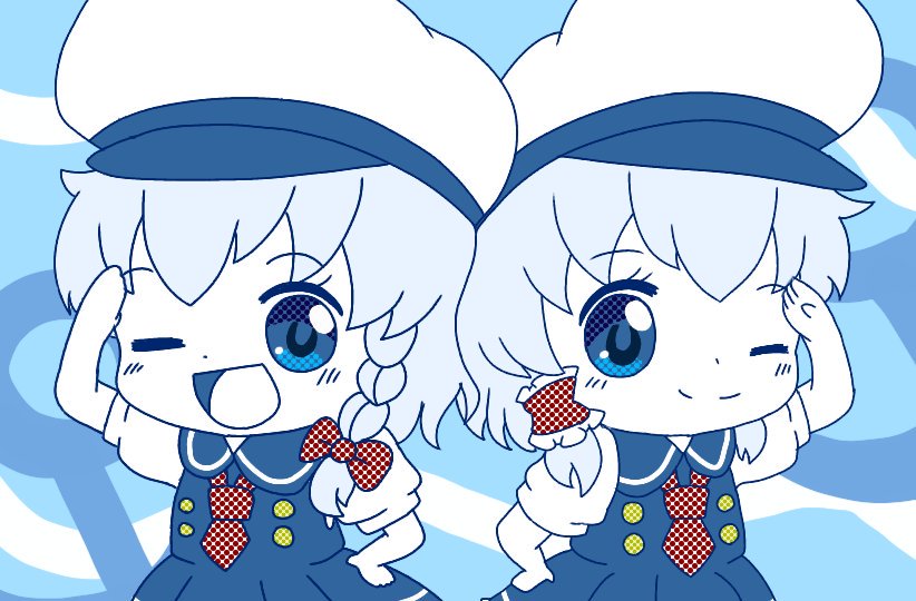 hakurei reimu and kirisame marisa (touhou) drawn by natsune_ilasuto