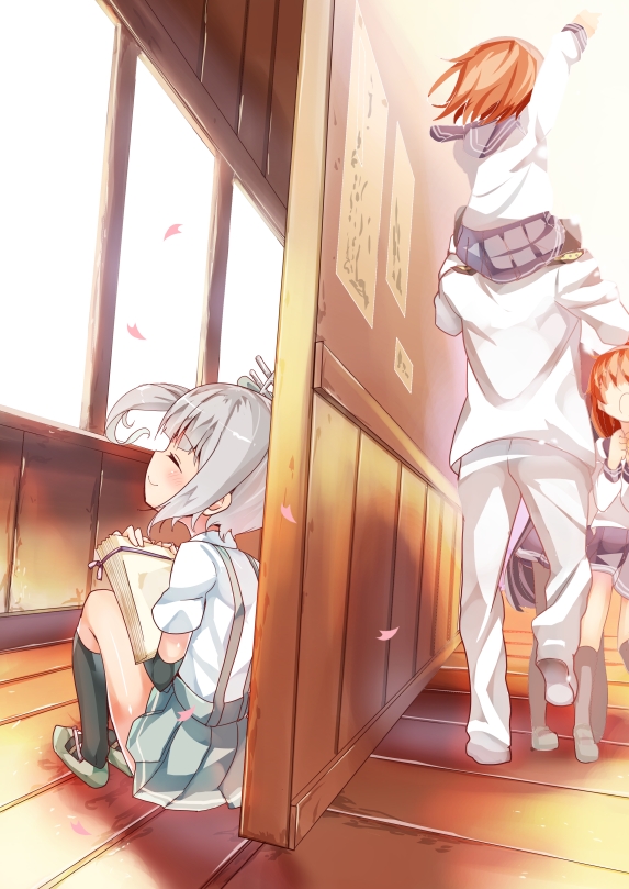 admiral, inazuma, ikazuchi, akatsuki, and kasumi (kantai collection) drawn by shiyoo