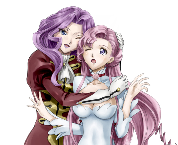 euphemia li britannia and cornelia li britannia (code geass) drawn by morisu