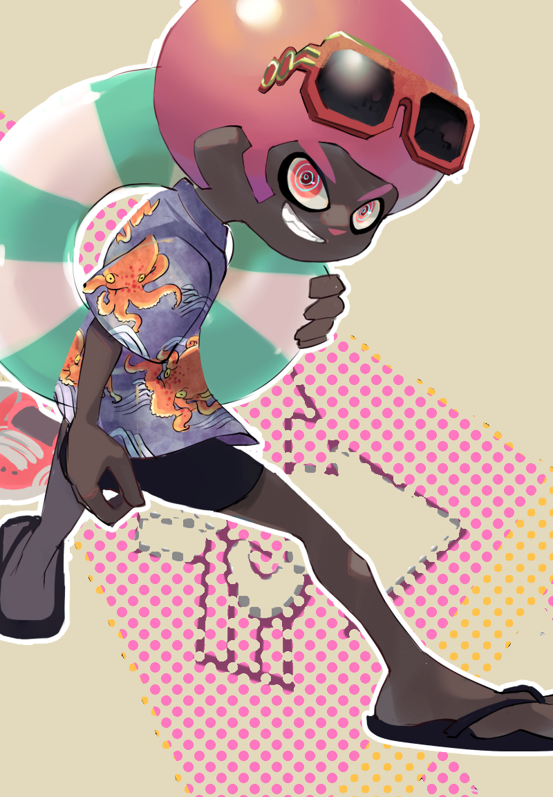 octoling player character and octoling boy (splatoon) drawn by koike3582