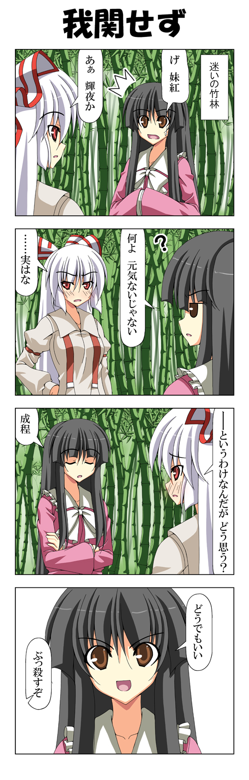 fujiwara no mokou and houraisan kaguya (touhou) drawn by rappa_(rappaya)