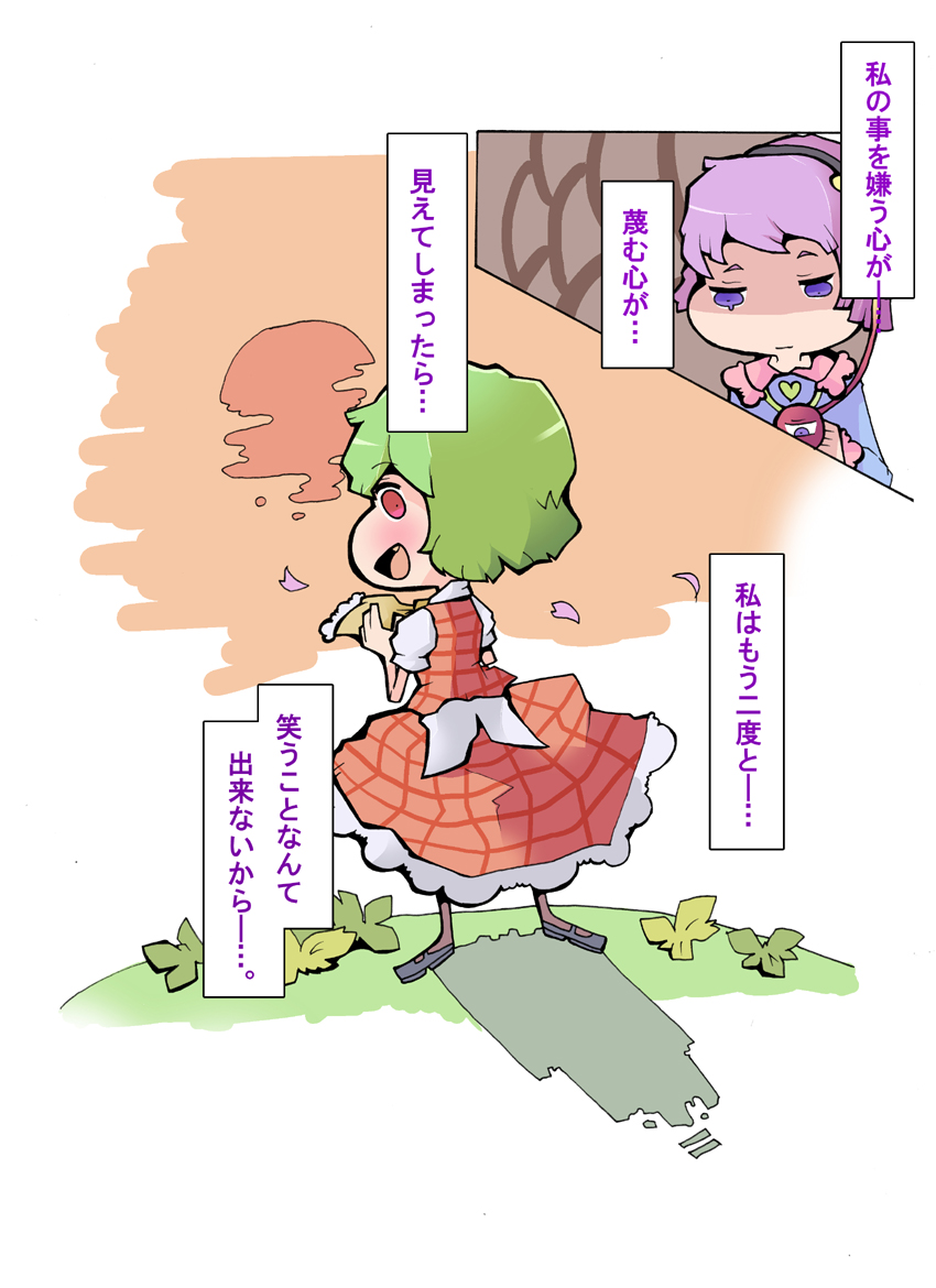 komeiji satori and kazami yuuka (touhou) drawn by glisten