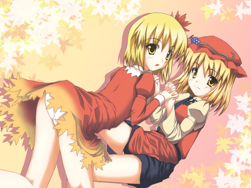 aki minoriko and aki shizuha (touhou) drawn by sakai_(pixiv)