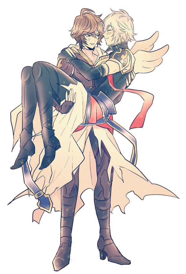 sandalphon and lucio (granblue fantasy) drawn by majime_(scantyxxx)