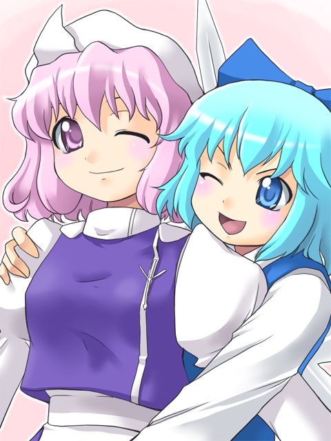 cirno and letty whiterock (touhou) drawn by yaso_shigeru
