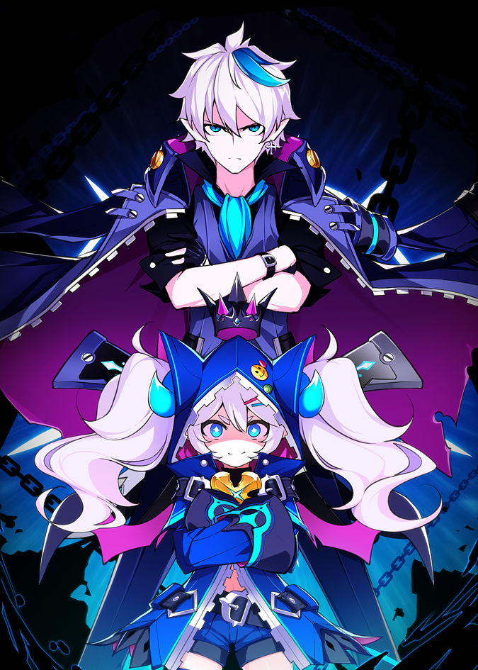 luciela r. sourcream, ciel, chiliarch, and dreadlord (elsword) drawn by manamachii