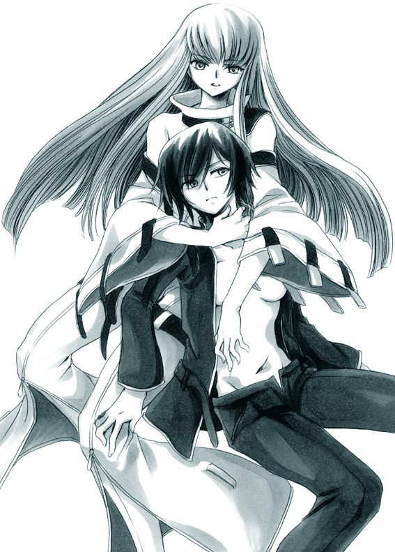 c.c. and luluko (code geass) drawn by yatengetsu
