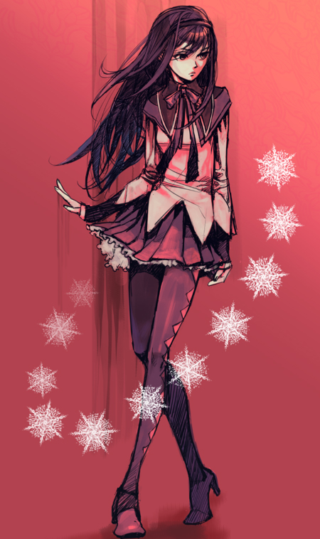 akemi homura (mahou shoujo madoka magica) drawn by ideissai
