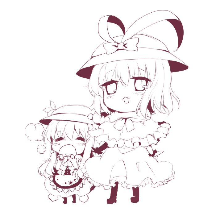 hinanawi tenshi and nagae iku (touhou) drawn by kirero