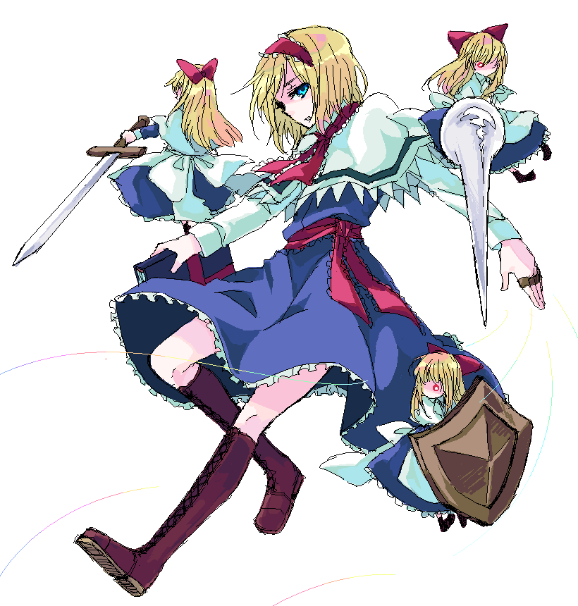 alice margatroid and shanghai doll (touhou) drawn by tadano_kagekichi