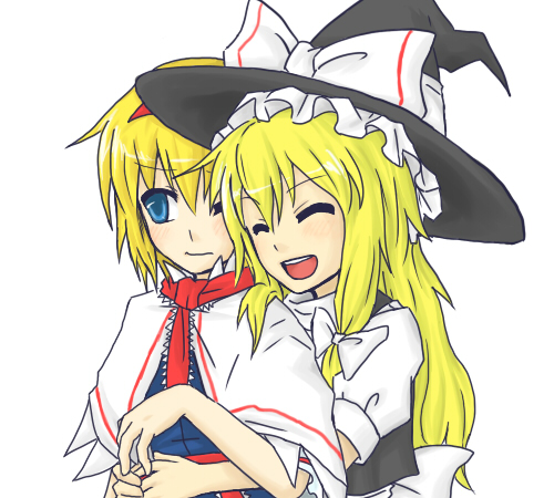 kirisame marisa and alice margatroid (touhou) drawn by yomegane