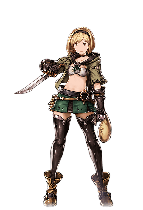 djeeta and thief (granblue fantasy) drawn by minaba_hideo