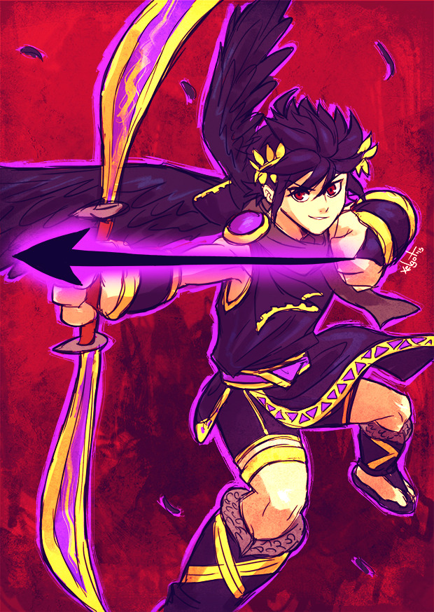 dark pit (kid icarus and 1 more) drawn by xelgot