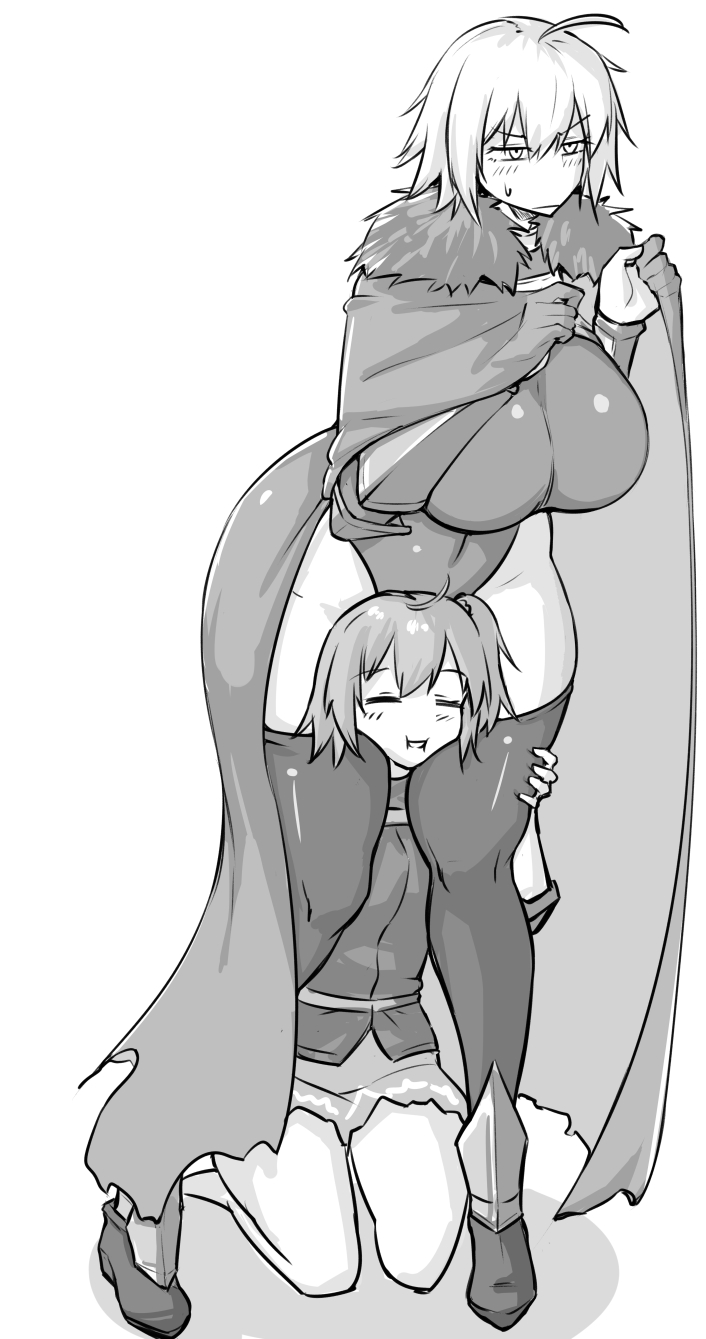 fujimaru ritsuka and jeanne d'arc alter (fate and 1 more) drawn by nia_(0122)