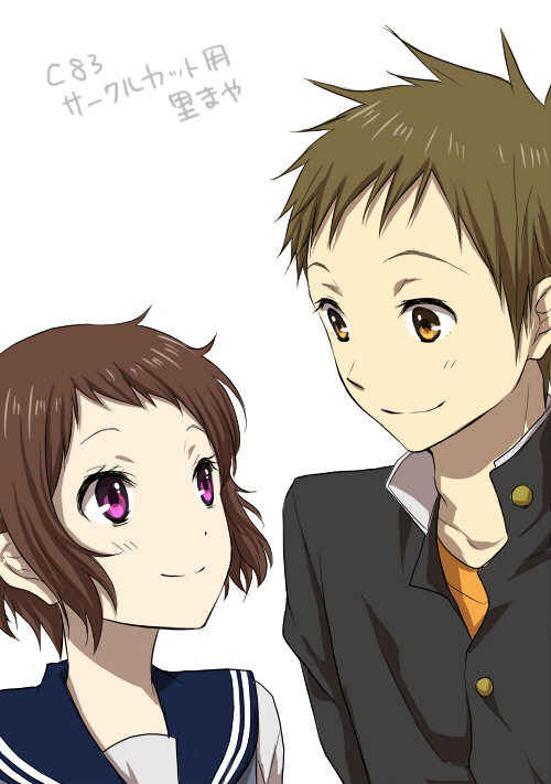 ibara mayaka and fukube satoshi (hyouka) drawn by rito453
