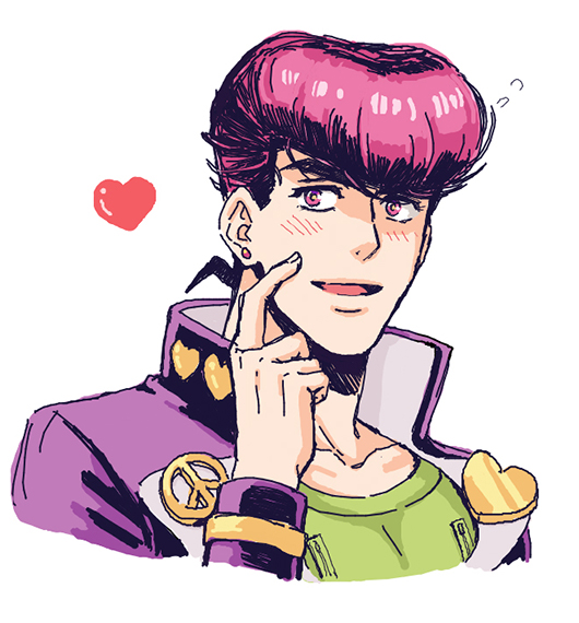 higashikata josuke (jojo no kimyou na bouken and 1 more) drawn by lanxjourney