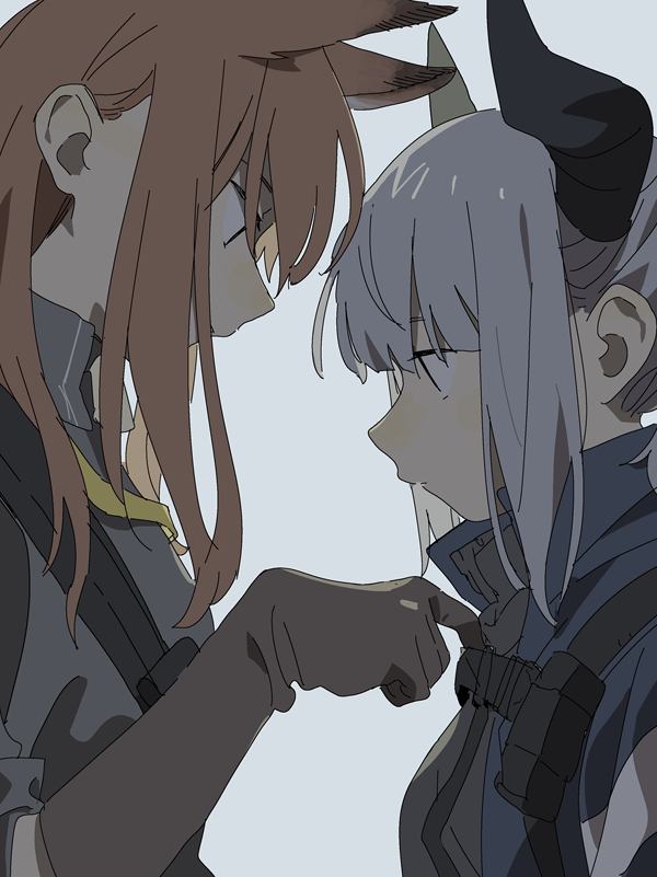 franka and liskarm (arknights) drawn by d.y.x.