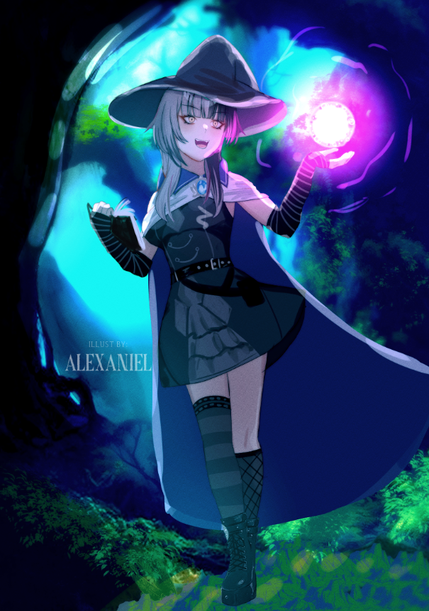 shiori novella (hololive and 2 more) drawn by alexaniel