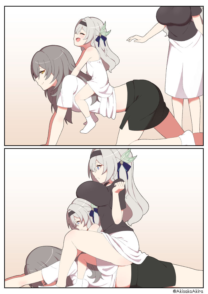 trailblazer, firefly, and stelle (honkai and 1 more) drawn by akisaka_akira