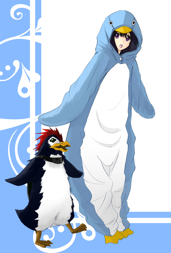 chitanda eru and penpen (neon genesis evangelion and 1 more) drawn by autofocus