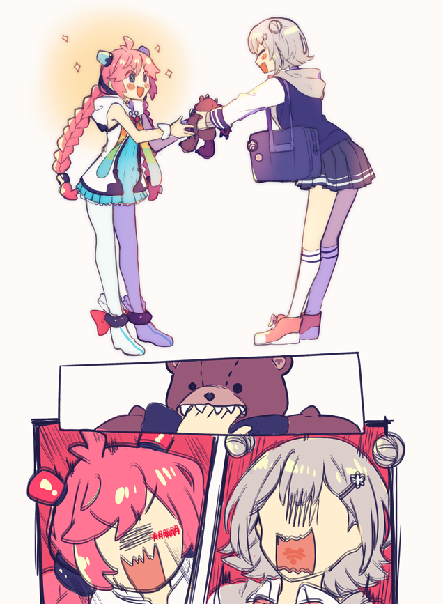 koharu rikka, lakiston, and rana (vocaloid and 2 more) drawn by hikusa